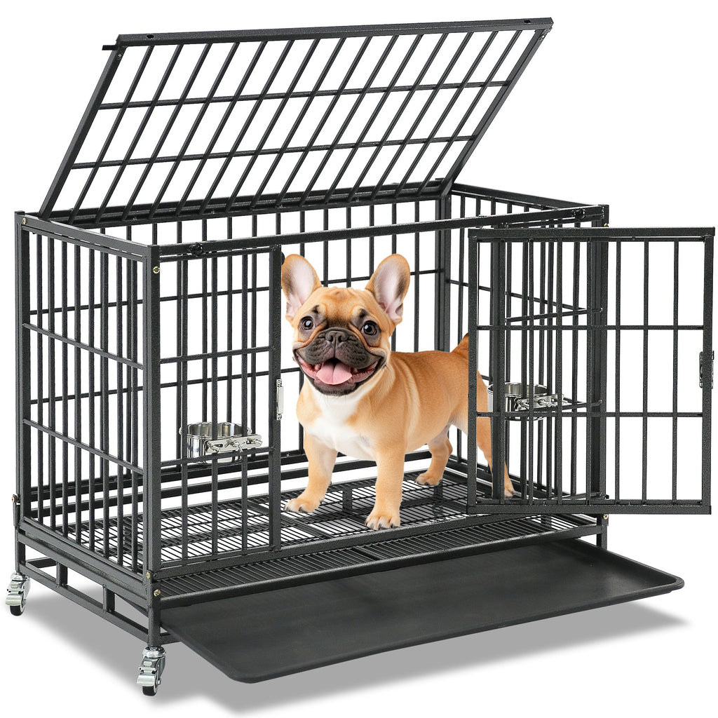 Heavy-Duty Stackable Dog Crate – 37 Inch