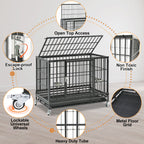 Heavy-Duty Stackable Dog Crate – 37 Inch