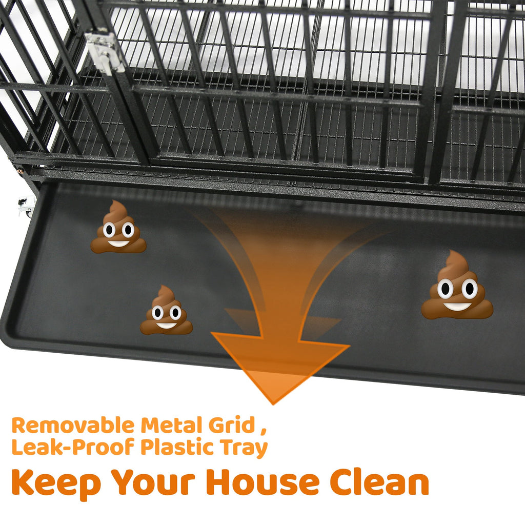 Heavy-Duty Stackable Dog Crate – 37 Inch