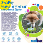 Water Frog eTray - Shallow Slow Feeder Dog Bowl for Enrichment | USA Made