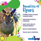 Magnum Bottle Top Flyer Ultra Durable Rubber Retrieving Frisbee - Large - Black