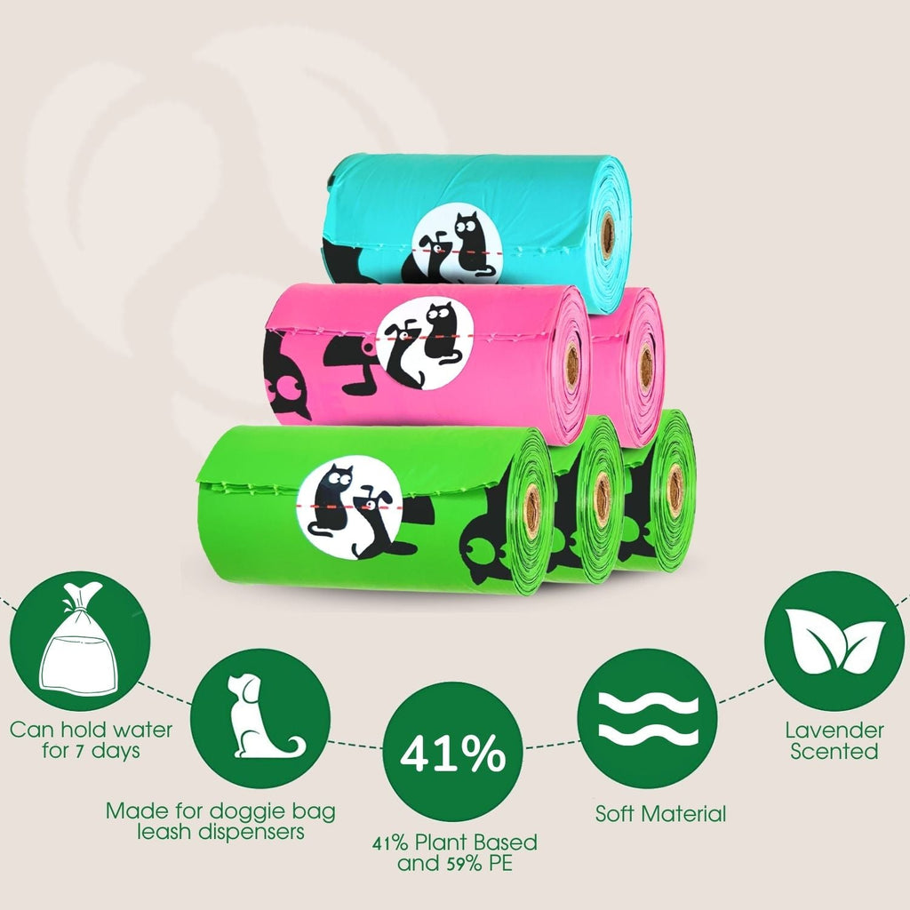 Lavender-Scented Colorful Poop Bags