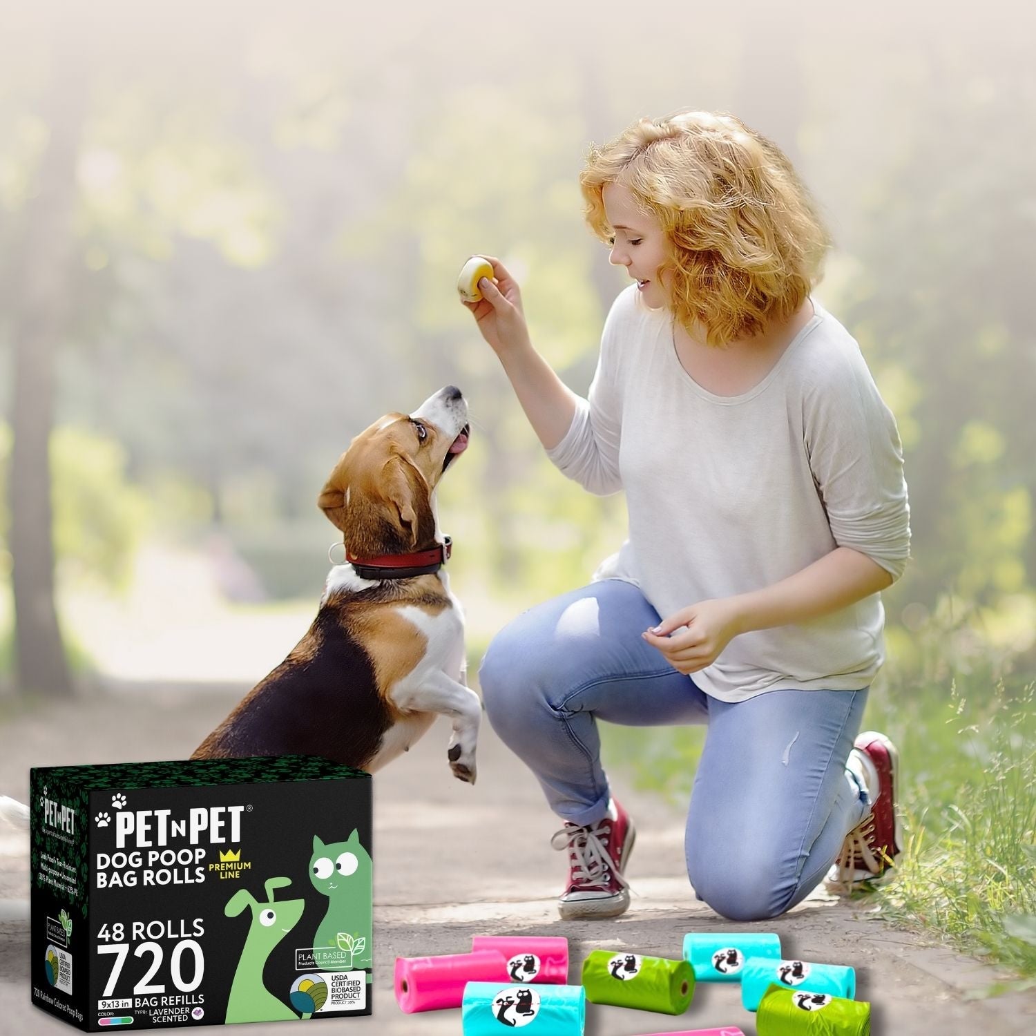 Lavender-Scented Colorful Poop Bags