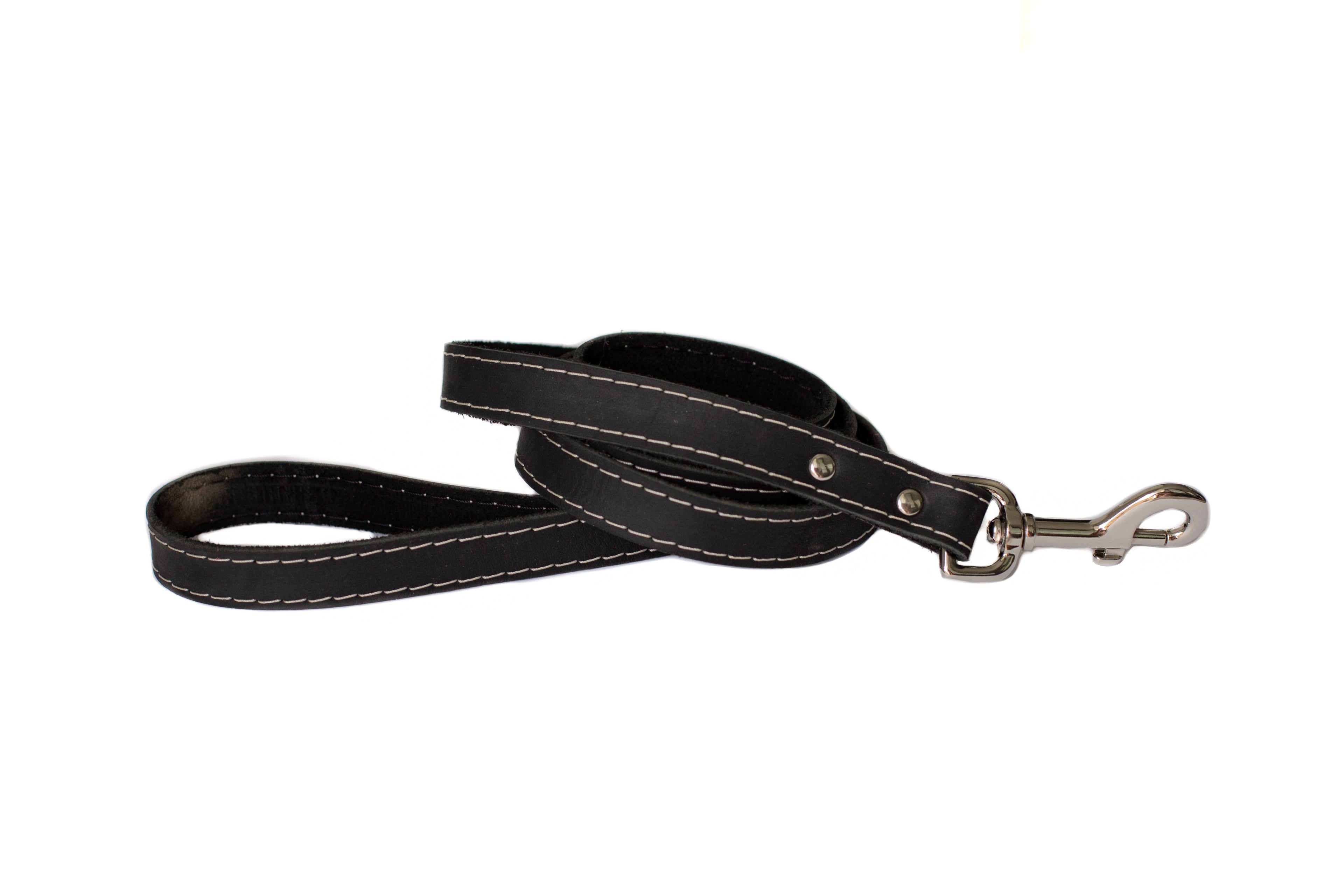 Pro Line Hunting Leather Dog Leash – Midnight Black