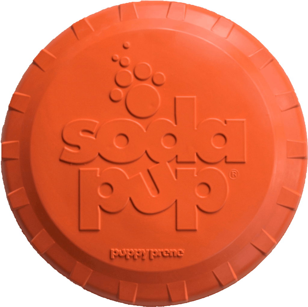 Bottle Top Flyer Durable Rubber Retrieving Frisbee - Orange